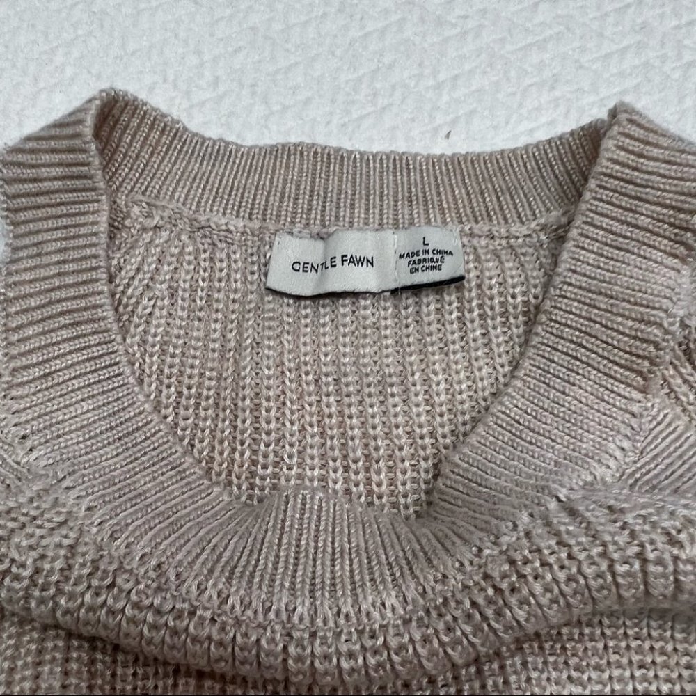 ♥️SOLD♥️Gentle Fawn Jasper Halter Neck Ribbed Strappy Crochet Top Cream Size L - Picture 9 of 10
